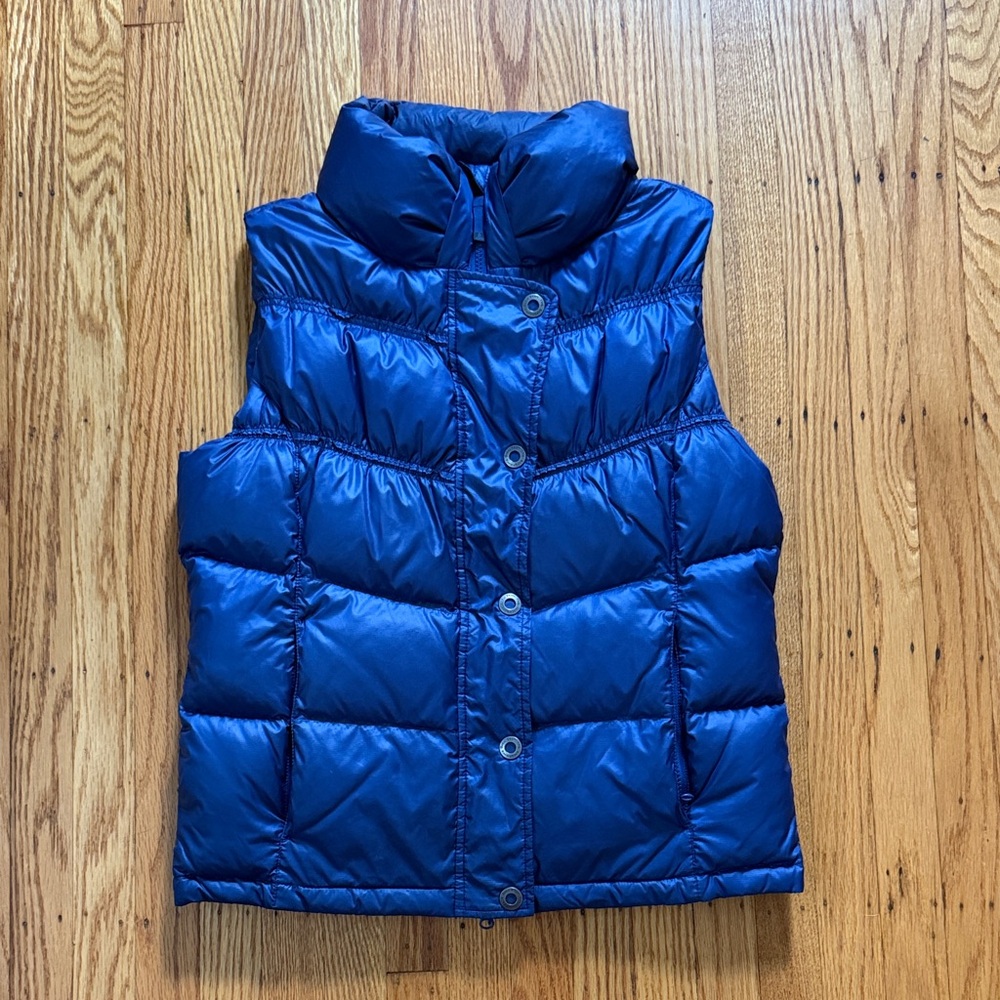 Prana Women’s Blue Puffer Vest Size Large